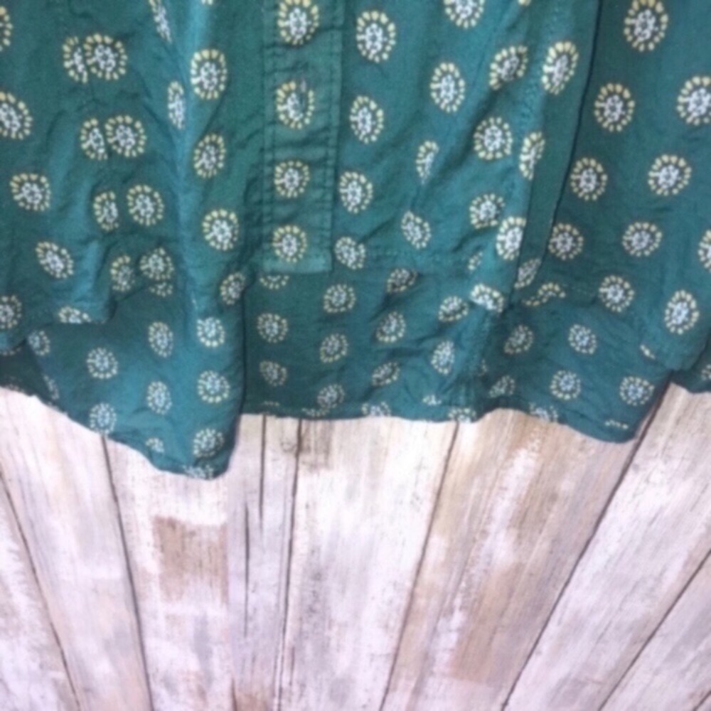 Anthropologie Maeve Modal Polka Dot High Low Tunic Button Front Blouse XS - Picture 7 of 8